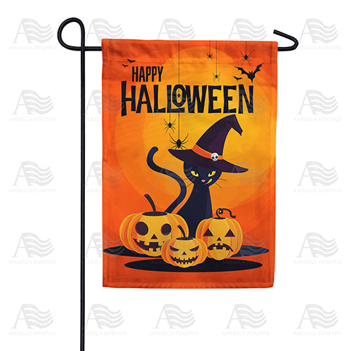 America Forever Sassy Halloween Kitty Garden Flag