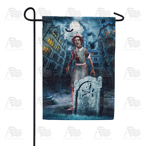 America Forever Working The Graveyard Shift Garden Flag