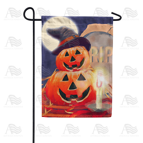 America Forever Pumpkin Heads Garden Flag