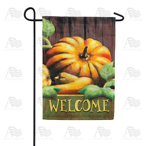 America Forever Pumpkin Welcome Garden Flag