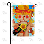 America Forever Happy Fall Smiling Scarecrow Garden Flag