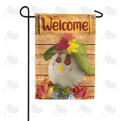 America Forever Friendly Scarecrow Welcome Garden Flag