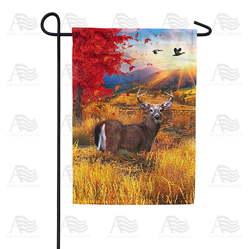 America Forever Deer Rutting Season Garden Flag