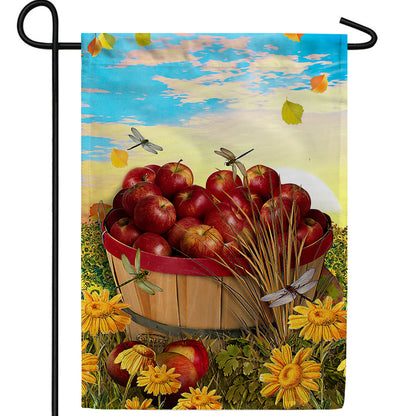 America Forever Apples And Dragonflies Garden Flag