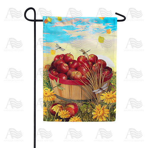America Forever Apples And Dragonflies Garden Flag