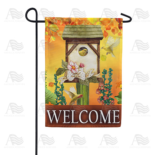 America Forever Lovely Autumn Bird House Garden Flag