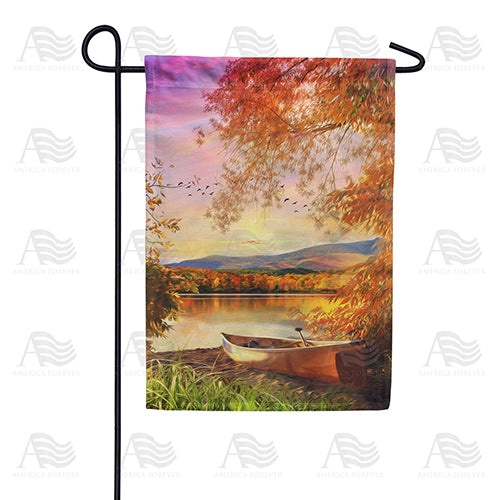 America Forever End Of Perfect Fall Day Garden Flag