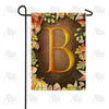 America Forever Pumpkins & Leaves Monogram Garden Flag