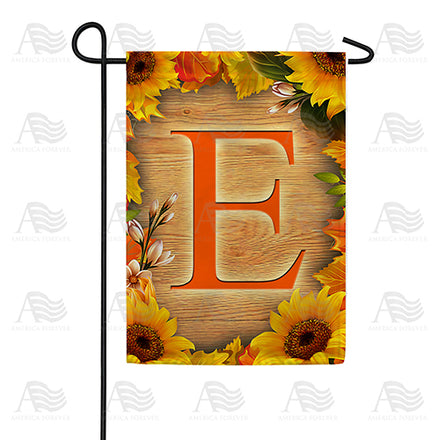 America Forever Autumn Sunflowers Monogram Garden Flag