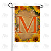 America Forever Autumn Sunflowers Monogram Garden Flag