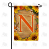 America Forever Autumn Sunflowers Monogram Garden Flag