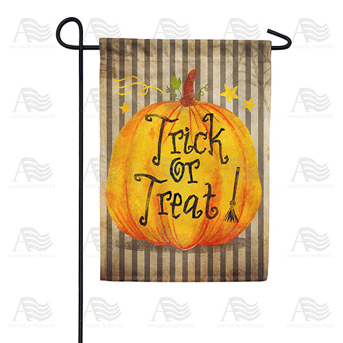 America Forever Trick Or Treat Pumpkin Garden Flag