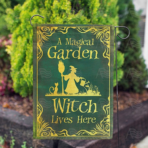 America Forever Garden Witch Garden Flag