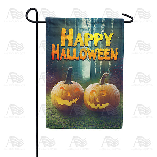 America Forever Pumpkins In Woods Garden Flag