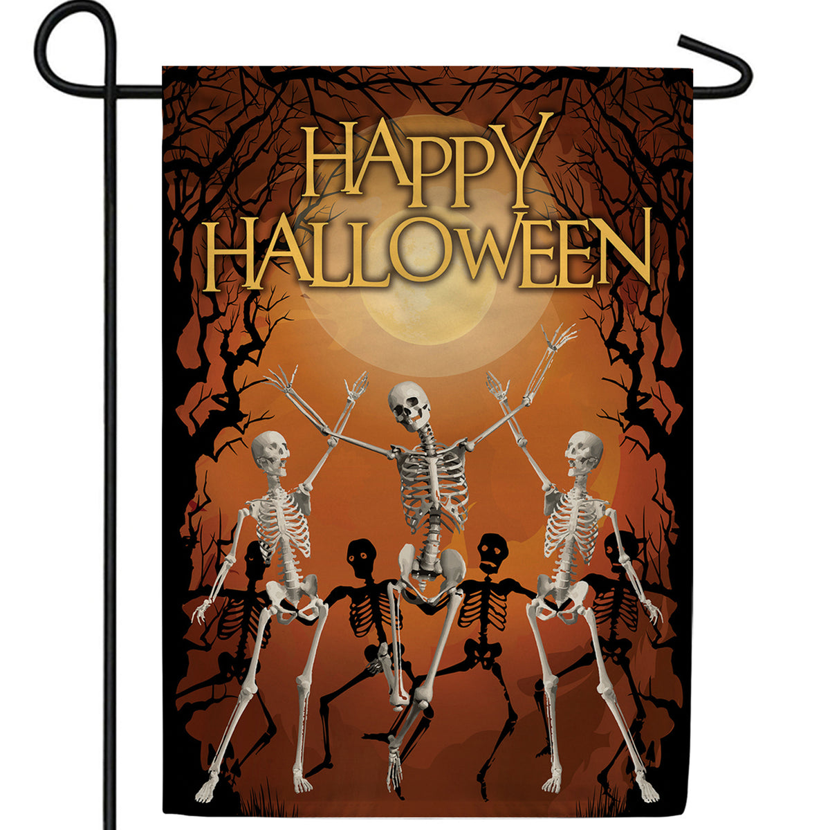 Dancing Skeletons Garden Flag