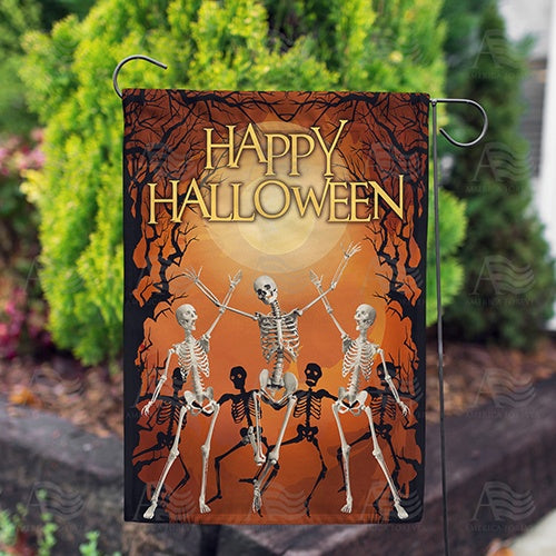 Dancing Skeletons Garden Flag