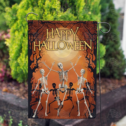 Dancing Skeletons Garden Flag