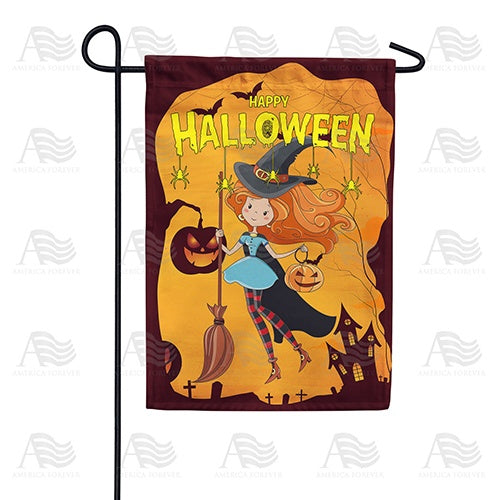 America Forever Frannie The Friendly Witch Garden Flag