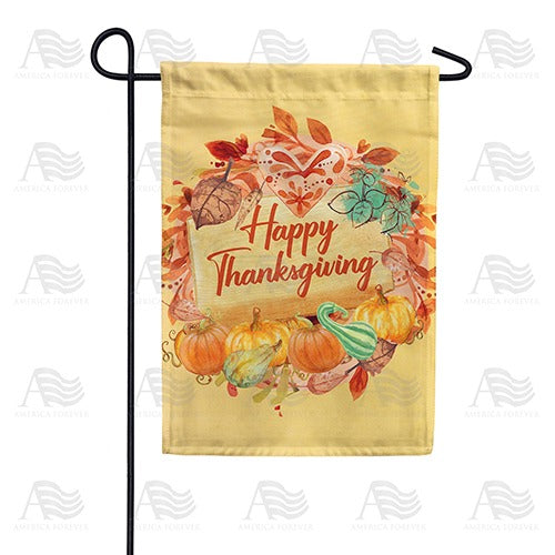 America Forever Thanksgiving Love & Gourds Garden Flag