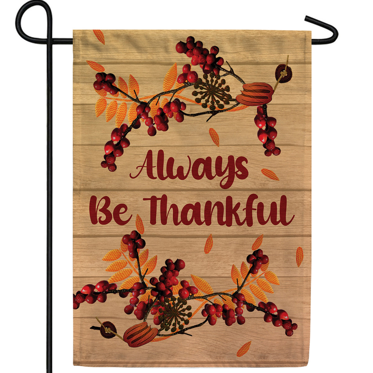 America Forever Always Be Berry Thankful Garden Flag