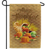 America Forever Always Thankful-Basket Weave Garden Flag