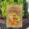 America Forever Always Thankful-Basket Weave Garden Flag