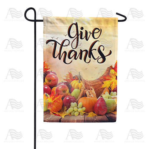 America Forever Give Thanks For Lord's Food Garden Flag