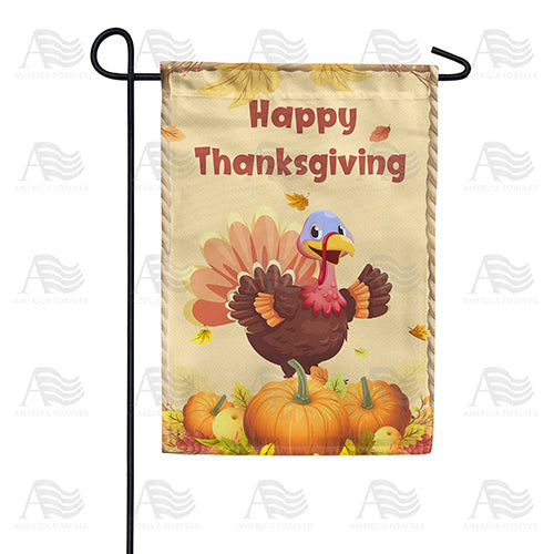 America Forever Comical Thanksgiving Turkey Garden Flag