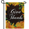 America Forever Give Thanks On Wood Grain Garden Flag