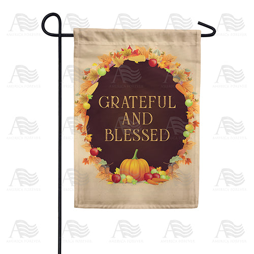 America Forever Grateful And Blessed Garden Flag