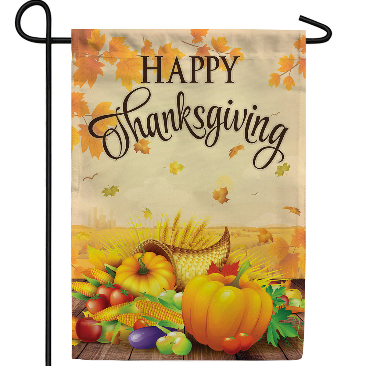 America Forever Sunny Thanksgiving Greeting Garden Flag