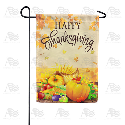 America Forever Sunny Thanksgiving Greeting Garden Flag