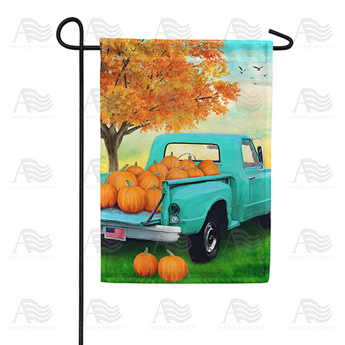 America Forever Day At Pumpkin Farm Garden Flag