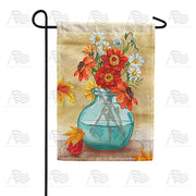 America Forever Fall Flowers Painting Garden Flag