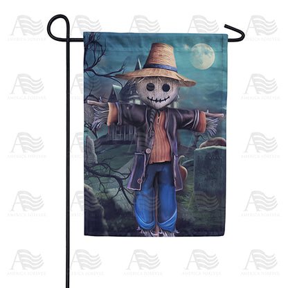 America Forever Spooky Scarecrow Garden Flag