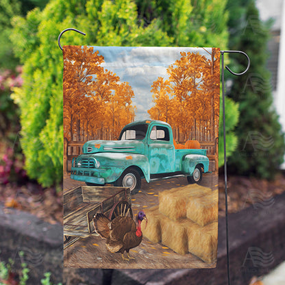 America Forever Old Pick Up Truck Garden Flag