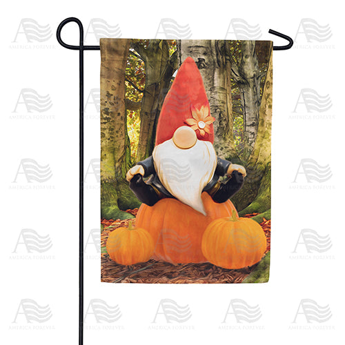 America Forever Pumpkin Fun Gnome Garden Flag