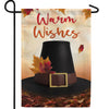 America Forever Pilgrim Hat In Leaves Garden Flag