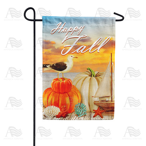 America Forever Fall At The Beach Garden Flag