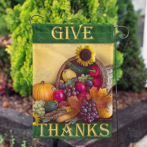 America Forever Cornucopia Runneth Over Garden Flag