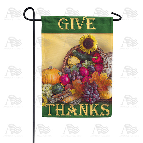 America Forever Cornucopia Runneth Over Garden Flag