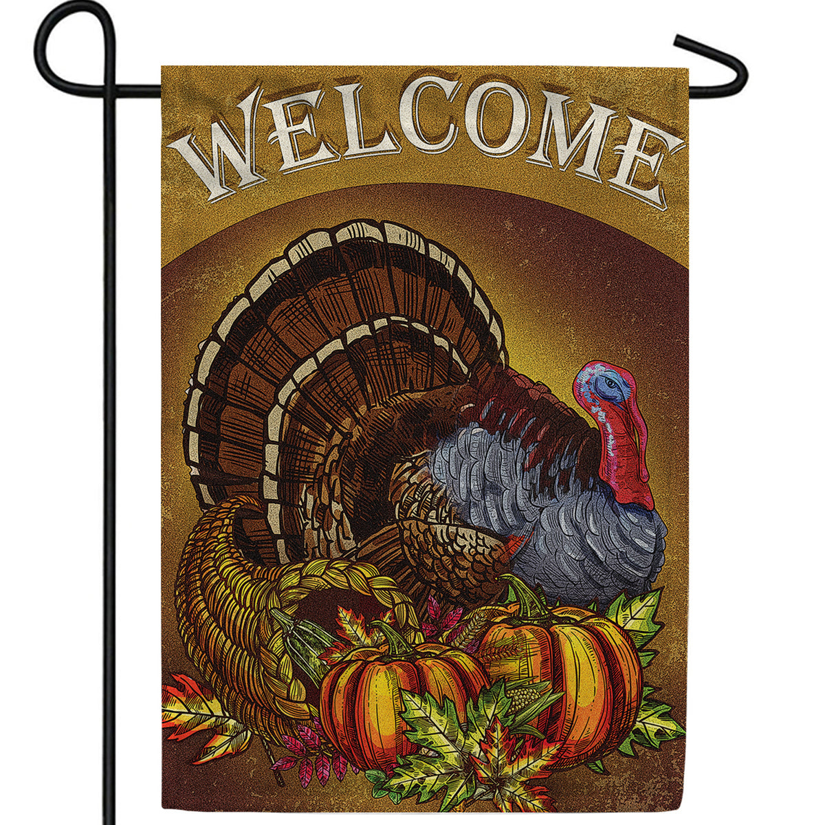 America Forever Welcome Signs Of Fall Harvest Garden Flag