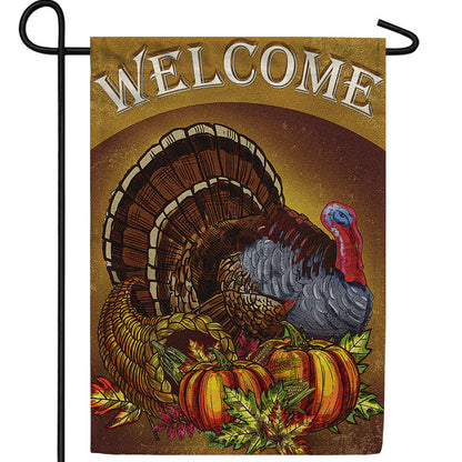 America Forever Welcome Signs Of Fall Harvest Garden Flag