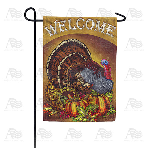 America Forever Welcome Signs Of Fall Harvest Garden Flag