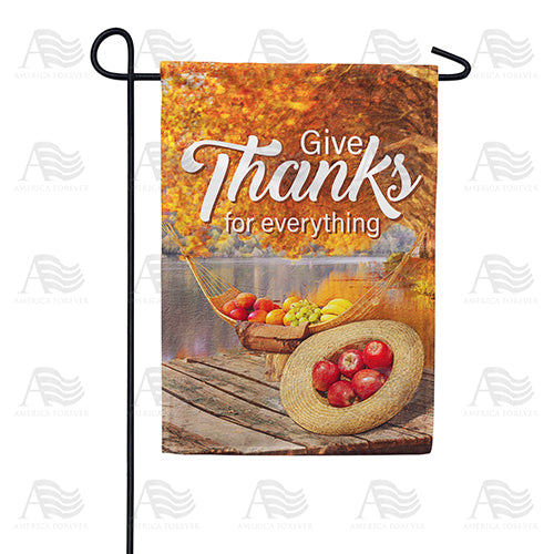 America Forever Give Thanks For Everything Garden Flag