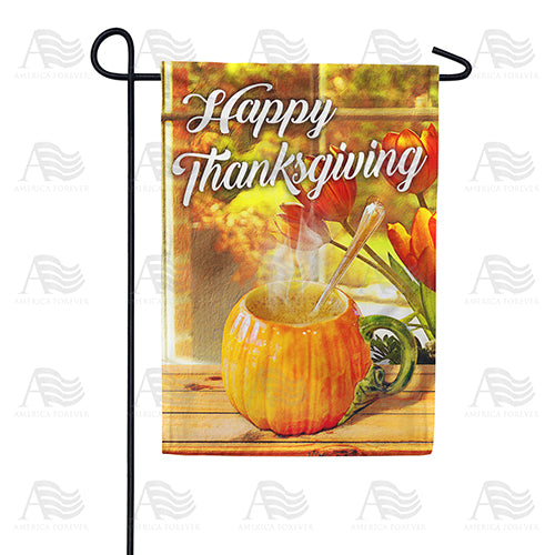 America Forever Hot Pumpkin Cider Garden Flag