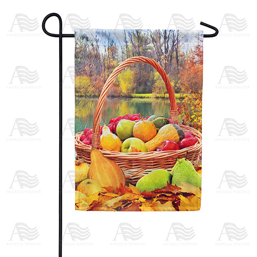 America Forever Fall Bountiful Basket Garden Flag