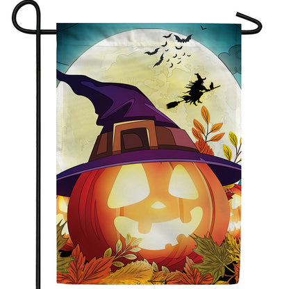 America Forever Pumpkin Moon Glow Garden Flag