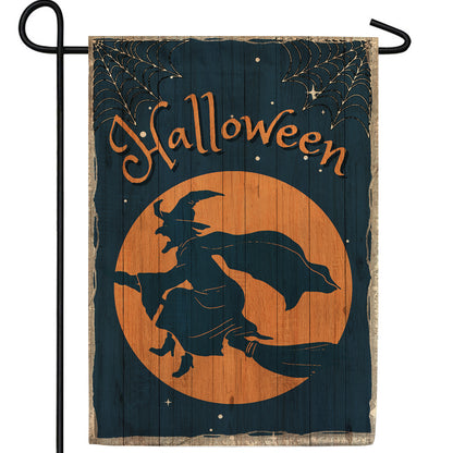 America Forever Halloween Witch Silhouette Garden Flag