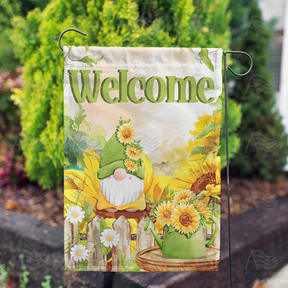 America Forever Autumn Gnome Garden Flag